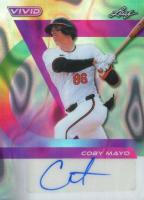 2024 Leaf Vivid Autographs #BACM3 Coby Mayo Gray Lava Baseball Card