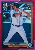 2024 Bowman Chrome #34 Colt Keith Fuchsia Refractor Baseball Card