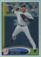 2012 Topps Chrome #84 Derek Jeter Jumping-Refractor Baseball Card