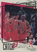 1997 Collector's Choice  #195 Michael Jordan Catch 23-Natural Born Ldr Basketball Card