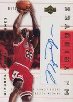 2001 Upper Deck MJ Tributes MJ Milestones #M5 Michael Jordan Autograph Basketball Card