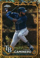 2024 Topps Gilded Collection #84 Junior Caminero Gold Mini Diamond Baseball Card
