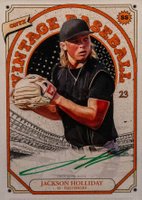 2023 Onyx Vintage #VAJH Jackson Holliday Autograph-Green Ink Baseball Card