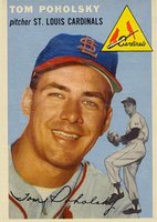 1954 Topps #142 Tom Poholsky Baseball Card
