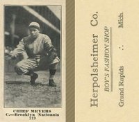 1916 Herpolsheimer Co. #119 Chief Meyers Baseball Card