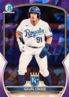 2023 Bowman Sapphire Edition Chrome Prospects #BCP109 Gavin Cross Purple Baseball Card