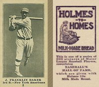 1916 Holmes for Homes Bread #8 J. Franklin Baker Baseball Card