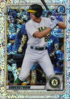 2020 Bowman Draft #BD119 Tyler Soderstrom Chrome-Sparkle Refractor Baseball Card