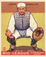1933 Goudey #186 John Schulte Baseball Card