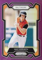 2024 Panini Prizm #92 Mac Horvath Purple Prizm Baseball Card