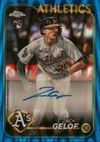 2024 Topps Chrome Update Chrome Baseball Update Series Autographs #ACZG Zack Gelof Blue Raywave Baseball Card