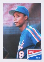 1988 Bazooka #21 Darryl Strawberry Baseball Card