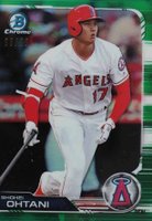 2019 Bowman Chrome #50 Shohei Ohtani Green Refractor Baseball Card