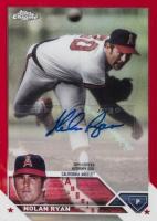 2023 Topps Chrome Update Chrome Legends Autograph #NR Nolan Ryan Red Baseball Card