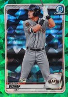 2020 Bowman Draft Chrome Sapphire Edition #BD200 Hunter Bishop Green Baseball Card