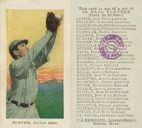 1909 C. A. Briggs Color # Matty McIntyre Baseball Card