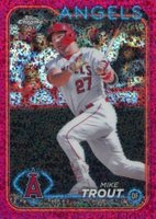 2024 Topps Chrome #200 Mike Trout Magenta Speckle Refractor Baseball Card