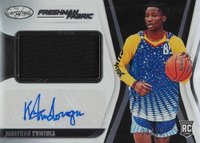 2021 Panini Chronicles Draft Picks Certified Freshman Fabric Signature #CFSJK Jonathan Kuminga Basketball Card