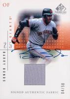 2001 SP Game-Used Authentic Fabric #BB Barry Bonds Autograph Baseball Card