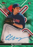 2022 Topps Finest Finest Autographs #EL Eli Morgan Green Wave Refractor Baseball Card