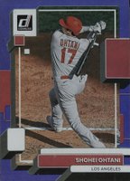 2022 Panini Donruss #147 Shohei Ohtani Holo Purple Baseball Card