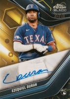 2023 Topps Chrome Black Autograph #ED Ezequiel Duran Gold Refractor Baseball Card