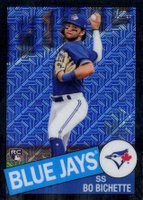 2020 Topps Update Silver Pack 1985 Chrome Promo #CPC14 Bo Bichette Black Refractor Baseball Card
