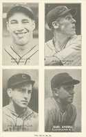 1937 Four-on-one Exhibits # Feller/Trosky/Pytlak/Averill Baseball Card