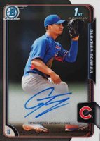 2015 Bowman Chrome Autograph Prospect #GT Gleyber Torres Baseball Card