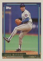1992 Topps Gold #580 Greg Maddux Baseball Card
