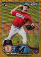 2023 Topps Chrome #104 Max Meyer Gold Wave Refractor Baseball Card