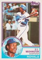 1983 Topps #687 U.L. Washington Baseball Card