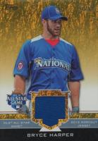 2012 Topps Update All-Star Stitches #ASBH Bryce Harper Gold Sparkle Baseball Card