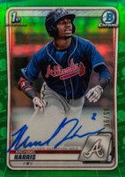 2020 Bowman Chrome Prospect Autographs #CPAMH Michael Harris Green Refractor Baseball Card