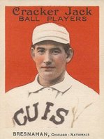 1914 Cracker Jack #17c Roger Bresnahan Number on back Baseball Card