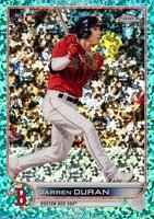 2022 Topps Chrome #113 Jarren Duran Aqua Mini Diamond Refractor Baseball Card