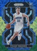 2021 Panini Prizm #310 Franz Wagner Blue/Yellow/Green Choice Basketball Card