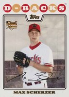 2008 Topps Update & Highlights #UH280 Max Scherzer Gold Foil Baseball Card