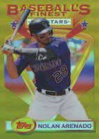 2020 Finest Flashbacks #101 Nolan Arenado Gold Refractor Baseball Card