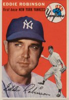 1954 Topps #62 Eddie Robinson Baseball Card