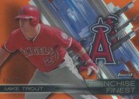 2016 Finest Franchise Finest #FF-MT Mike Trout Orange Refractor Baseball Card