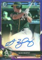 2018 Bowman Chrome Prospects Autographs #CPASMU Sean Murphy Purple Refractor Baseball Card