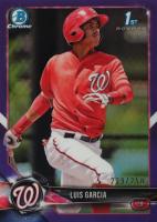 2018 Bowman Chrome Prospects #BCP152 Luis Garcia Purple Refractor Baseball Card