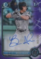 2022 Bowman Chrome Prospect Autographs #CPABAL Brady Allen Purple Refractor Baseball Card