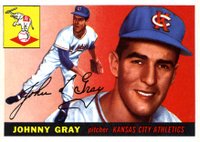 1955 Topps #101 Johnny Gray Baseball Card