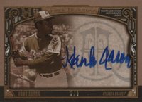 2016 Topps Museum Collection Archival Autographs #AAHA Hank Aaron Sepia Baseball Card