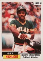 1984 Topps Nestle Hand Cut #2 Rickey Henderson Baseball Card