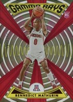 2022 Panini Chronicles Draft Picks Gamma Rays #ZGBEN Bennedict Mathurin Red Basketball Card