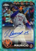 2024 Topps Chrome Update Chrome Baseball Update Series Autographs #ACRM Ronny Mauricio Aqua Wave Baseball Card