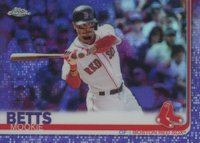 2019 Topps Chrome #50 Mookie Betts Batting-Purple Refractor Baseball Card